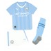Manchester City Jeremy Doku #11 Babykleding Thuisshirt Kinderen 2023-24 Korte Mouwen (+ korte broeken)